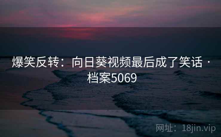 爆笑反转：向日葵视频最后成了笑话 · 档案5069
